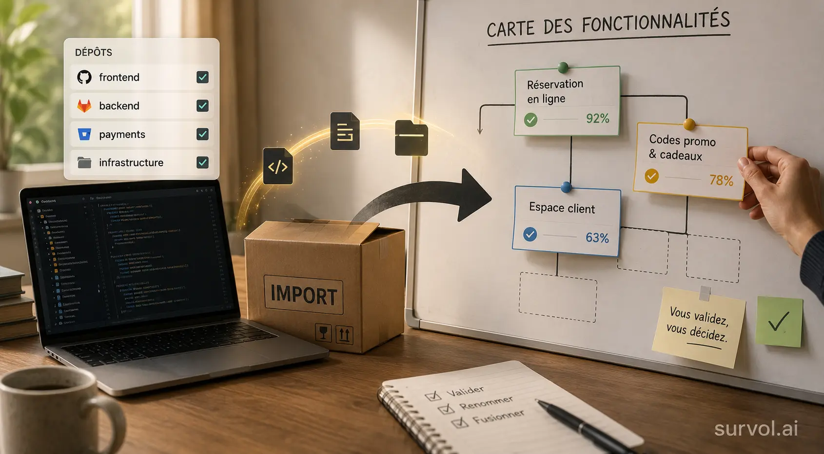Importing existing products into Survol