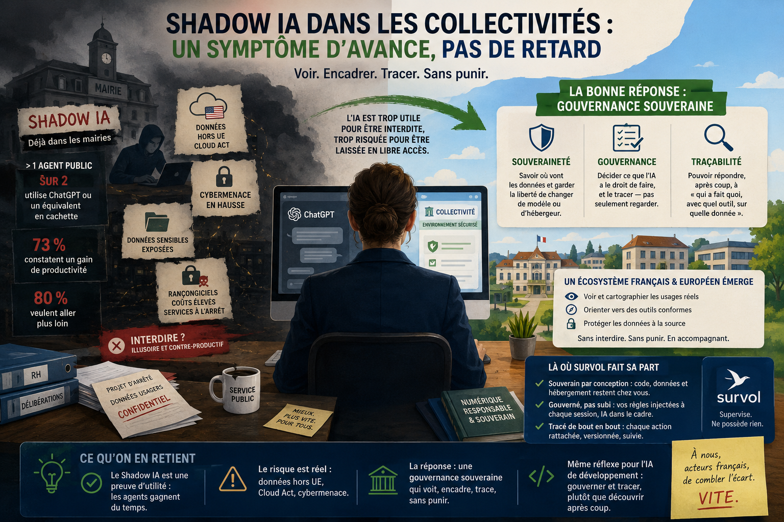 From clandestine ChatGPT (shadow AI) to sovereign, governed AI in local government