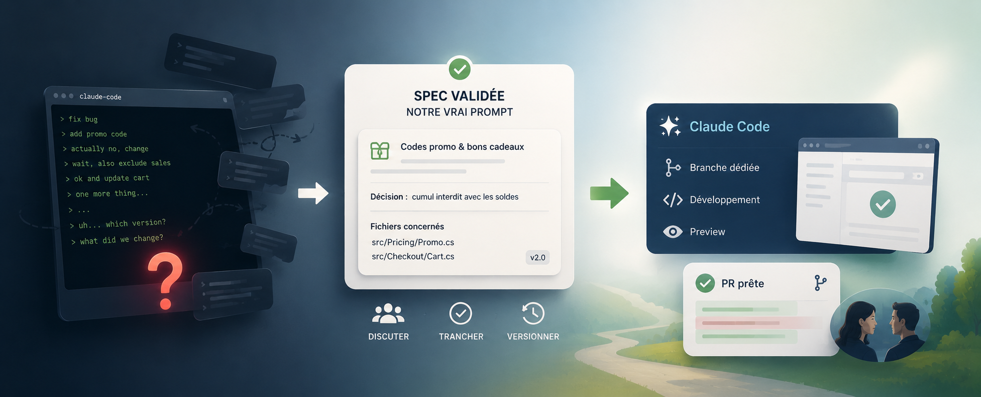 The approved spec IS the prompt with Survol.ai