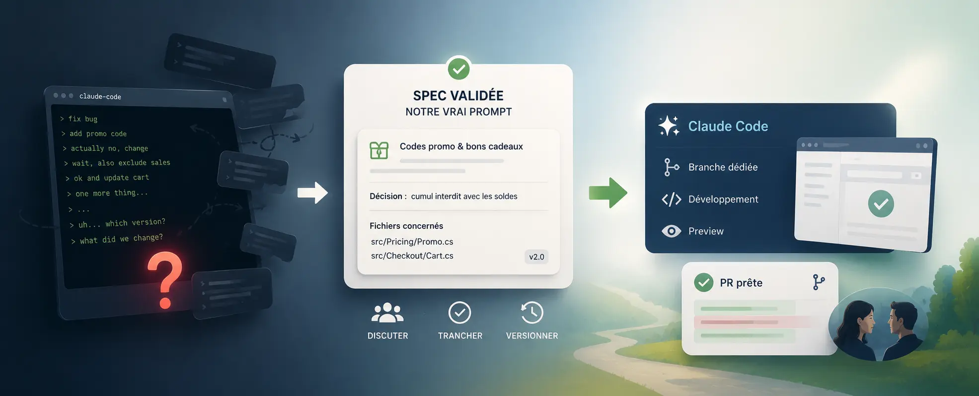 The approved spec IS the prompt with Survol.ai